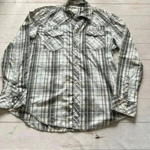 BKE Athletic Fit Mens XL Western Pearl Snap Cowboy Rodeo Long Sleeve Shi…